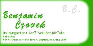benjamin czovek business card